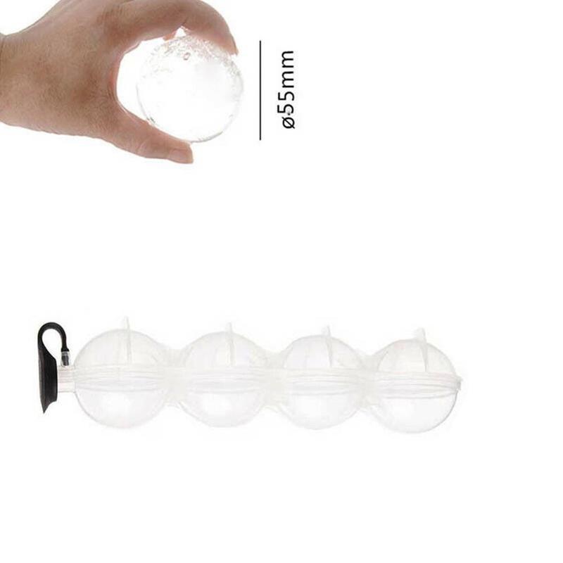 Producător de cuburi de gheață cu 4 cavități 3d DIY din silicon Whisky 5,5 cm Tavă de formare cu bile de gheață Tavă flexibilă din silicon pentru whisky Cocktail Diy Tavă rotundă pentru bile de gheață