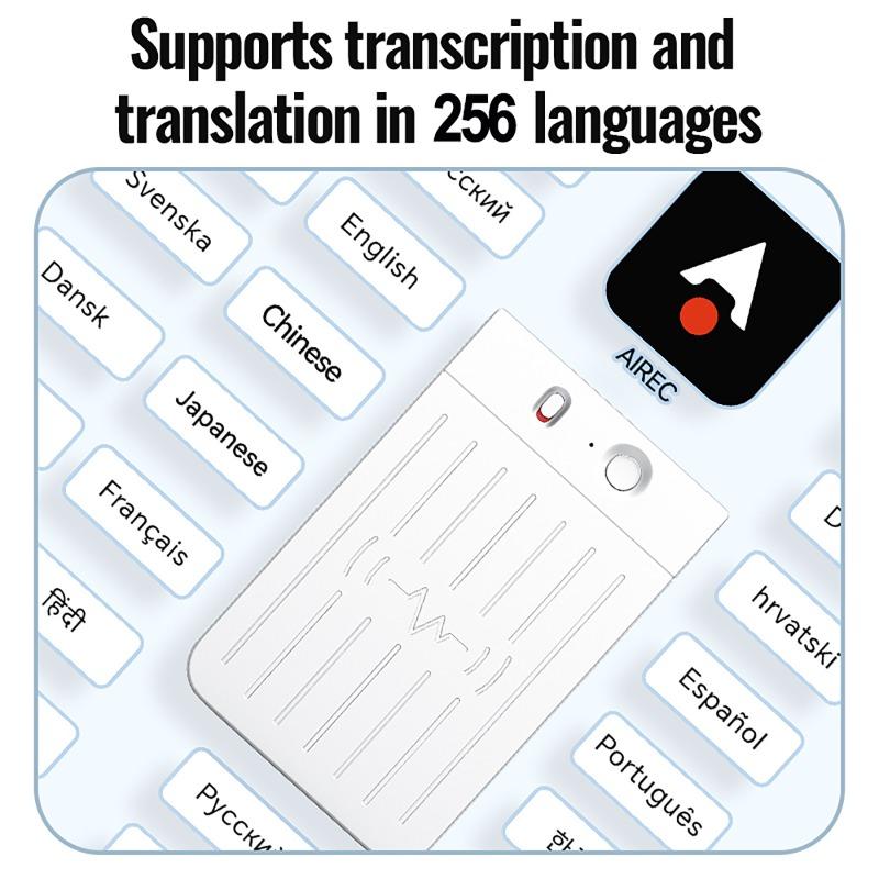 16GB AI Voice Recorder with LED Indicator ChatGPT-4 Intelligent Transcription Summarization and Translation Note Voice Recorder