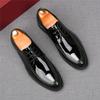 Fashion Designer Fashion New Men's Glossy Lace Up Patent Leather Oxford Shoes Male Causal Flats Homecoming Prom Wedding Dress Footwear