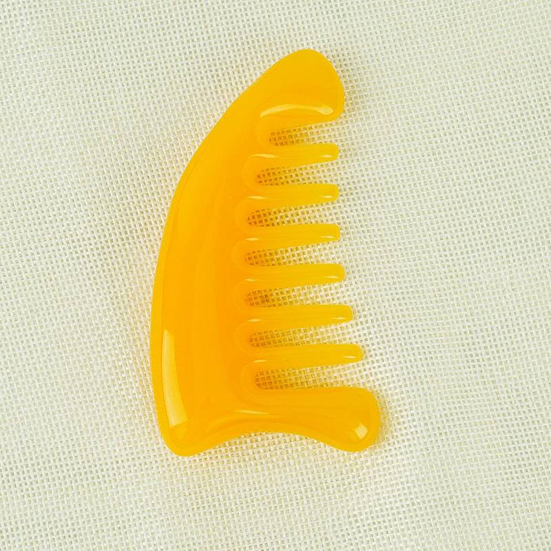 

Massage Gua Sha Comb Moon Head Massage Comb Resin Beeswax Comb