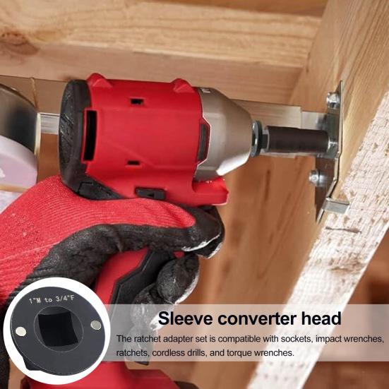 1/4Pcs Low Profile Impact Socket Adapters High-Strength Durable Construction Fast Accurate Universal Drive Ratchet Adapters Kit