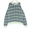 TRADER BAY 90s Old Check Pattern Long Sleeve Sweater Green Men's Used