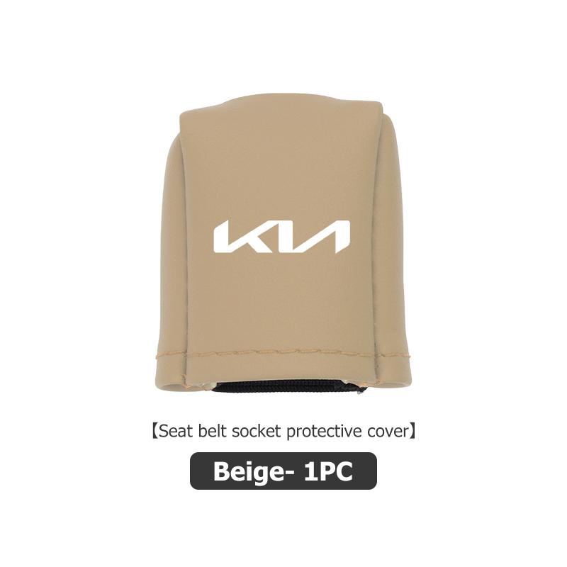 For KIA Universal Car Logo Seat Belt Buckle Protect Cover Anti Scratch Accessories Cerato Proceed Venga Stonic Picanto Sorento zqdtx40 vngk1