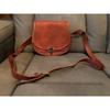 Goat Leather Women Purse Handmade Shoulder Handbag Crossbody Brown Bag