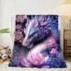 Golden Dragon Circle Blanket Flannel Blanket Throw Blanket Sofa Cover Blanket Soft Premium Blanket Picnic Blanket Tv Blanket Gifts