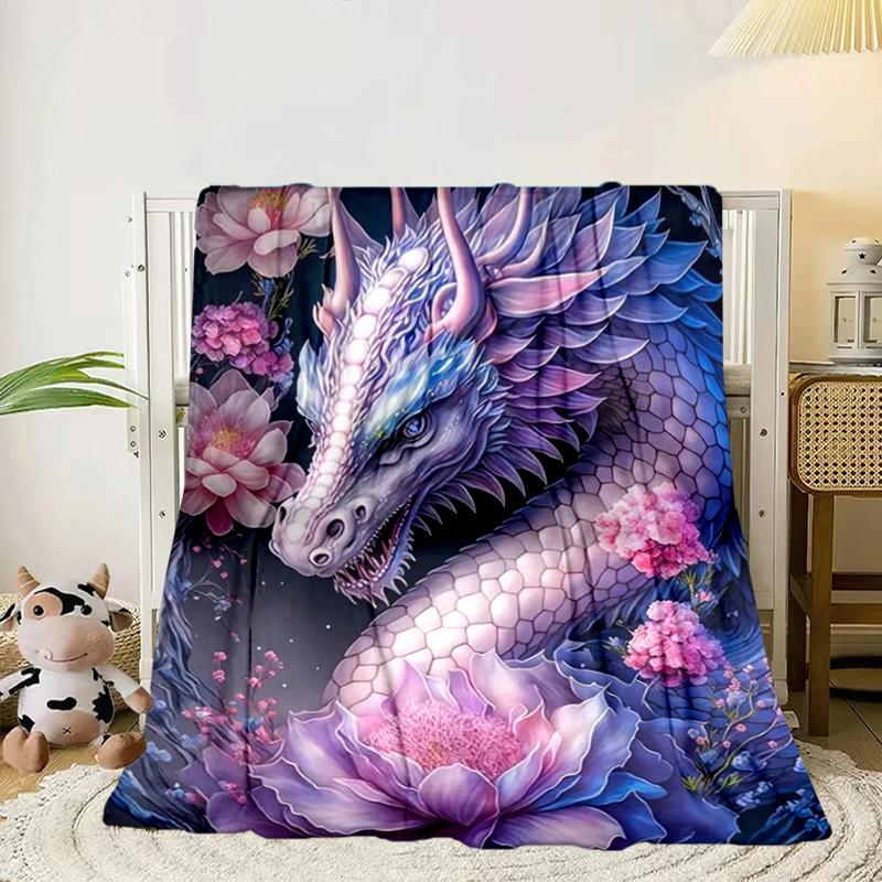Golden Dragon Circle Blanket Flannel Blanket Throw Blanket Sofa Cover Blanket Soft Premium Blanket Picnic Blanket Tv Blanket Gifts