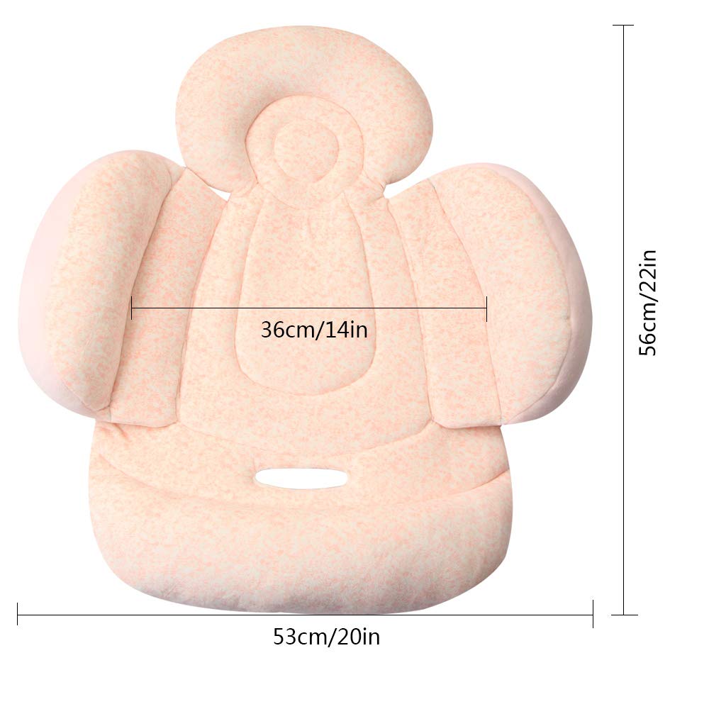 Baby Stroller Cushion, Soft Baby Stroller Liner Pram Head and Body Support Cushion Washable Baby Stroller Padding Head Support Pillow for Newborn