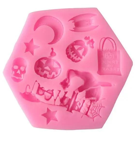 Halloween Pumpkin - Style Liquid Silicone Mold Fondant Cookie Cake Sugar Craft Plunger Cutter Mold Tool