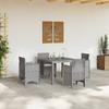 Garden Dining Set 5 pcs Light Gray Polypropylene