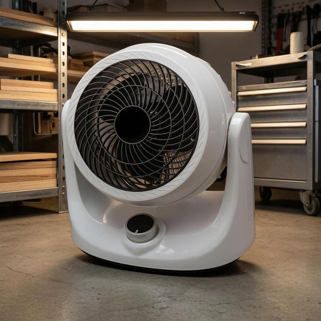 Electric Fan Heater Compact Tabletop White