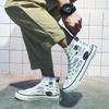 Street Fashion Men's High-top Canvas Shoes Graffiti Casual Sneakers Vulcanized Shoes
