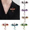 Pterosaur Enamel Brooch Pin Winter Rhinestone Lapel Pin Gothic Winter Jewelry