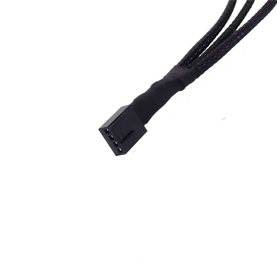10Pcs 1 to 3 Way Splitter Cable Sleeved 4 Pin PWM Fan Connector Extension Cables