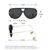 1PC 2025 European and American fashion sunglasses male pilot double beam large frame metal new sunglasses female