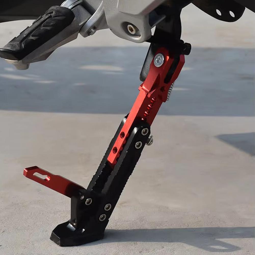Adjustable Parking Tripod Foot Brace CNC Aluminum Alloy Construction For Motorcycle Off Road Vehicle And Bicycle Universal
