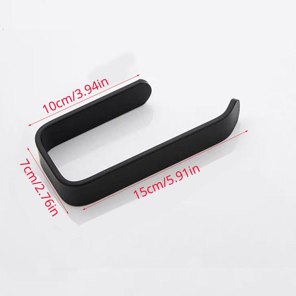 Non-punched Towel Rack Bathroom Rack Self-adhesive Bathroom Kitchen Towel Hand Towel Rack Toilet Paper Holder Black Towel Rack