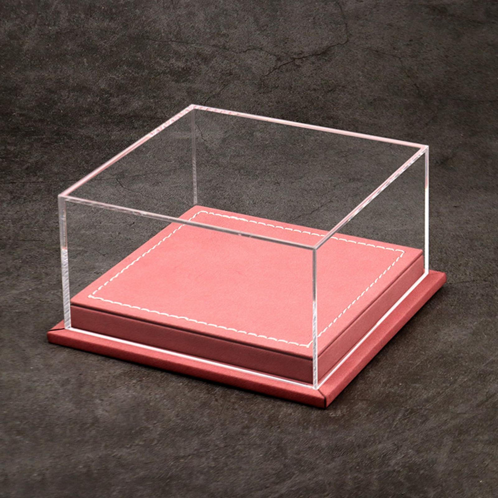 

1/64 Scale Two Car Model Display Case Clear Acrylic Cover Portable Versatile Space Saving темно-червоний колір