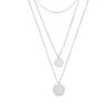 Women's Fashionable Alloy Necklace with Double Round Pendant
