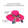 Women's Extra Wide Brim Beach Sun Hat, Summer Fashion Printed Ribbon Sun Cap, UV Protection Foldable Breathable hat