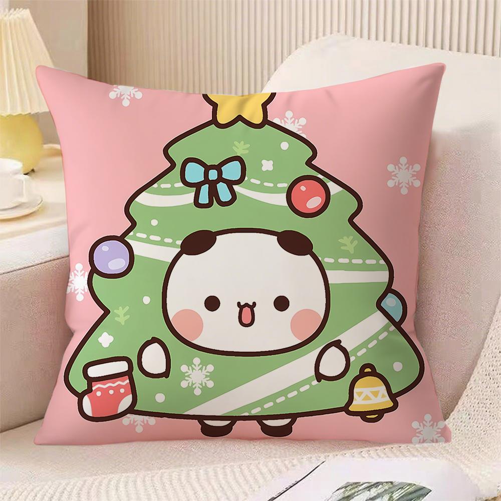 1pcs Cute Bubu & Dudu Christmas Pillow Covers , Suitable for bedroom sofa decoration single-sided printing without pillow core.