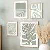 Abstract Sun Moon Monstera Leaves Lines Boho Art Canvas Painting Nordic Posters And Prints Wall Pictures For Living Room Decor