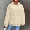 Women's Fashionable Casual Solid Color Long Sleeved Hooded Pocket Pullover Sweater Sweatshirt Top