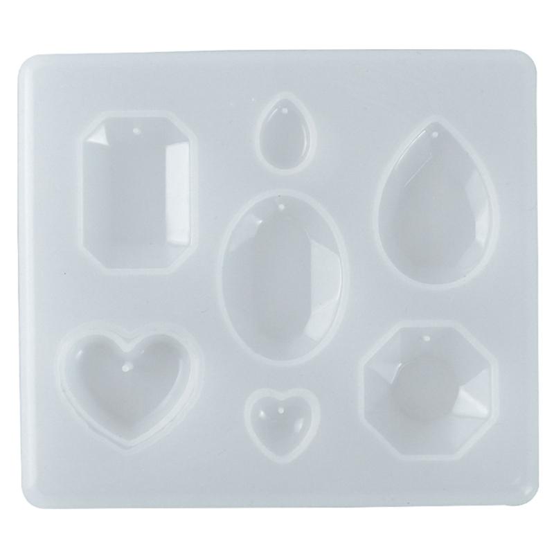 Silicone Diamond Pendant Silicone Mold Unique Glasses Shaped Jewelry Pendant Mold Flexible Silicone Mold for Crafters