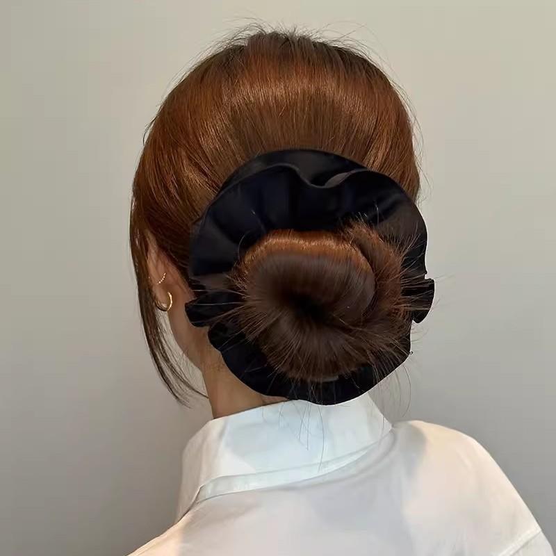 Minimalist Solid Color Scrunchies Large Hair Tie for Women Aesthetic Office Chic Hair Accessory