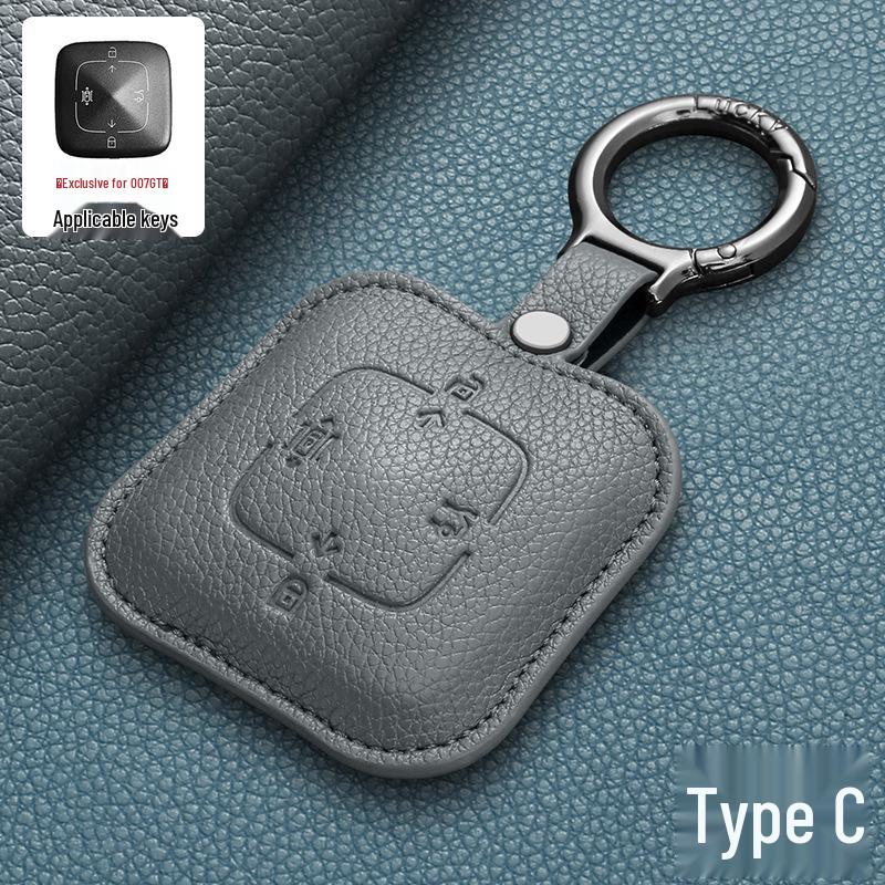 Zeekr Key Case Compatible with 25 Models: 007GT, 7X, 001, 007, MIX, and 009 - Simple Buckle Design