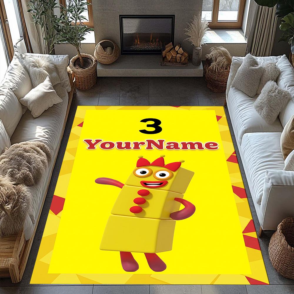 Tappeto Personalizzato con Nome Numberblocks per Ingresso Cucina Corridoio Balcone Tappeto Antiscivolo Ufficio Decorazioni per la Casa