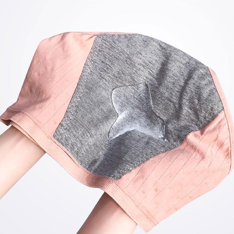 Women Underwear Breathable Mid-Waist Menstrual Knickers Cotton Panties Period Pants Leak-Proof