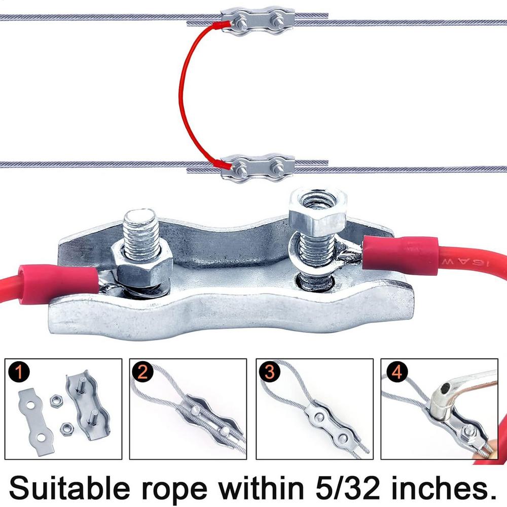 Conectores de Cable para Cercas Eléctricas Conectores de Cable de Límite de Alta Resistencia Herramientas y Mejoras para el Hogar Para Patio Césped Jardín Suministros Hogar
