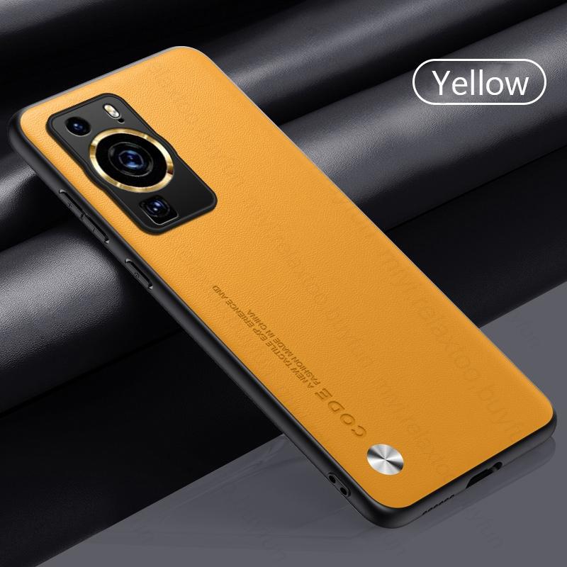 Hauwei P60 Pro 4G Case Premium Plain Leather Phone Cases For Huawei P60 P 60 Pro 4G MNA-LX9 6.67" Anti-Knock Protect Shell Cover
