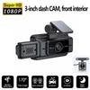 3-inch HD Dash Cam: WiFi, Wide Angle, Night Vision, Triple Recording, Reverse Image