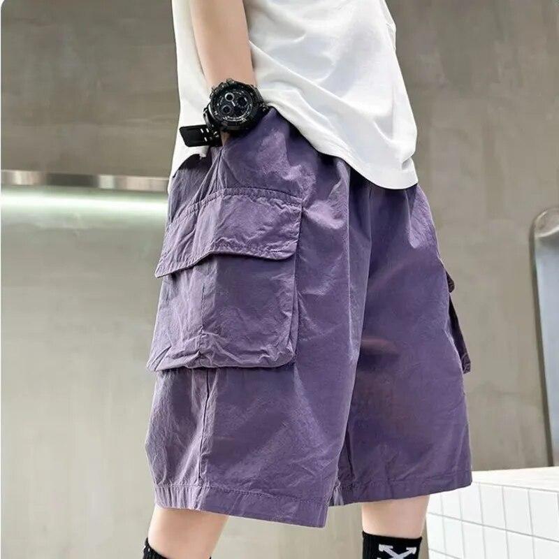 Tooling Shorts, Summer Children's Summer Clothes, Boys' Casual Pants, Middle Pants, Big Children's Five-point Pants