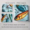 Fishing Lure Pattern Bedding Duvet Cover Sets Duvet Covers Pillowcases, Birthday Gifts (1 * Duvet Cover 2 * Pillowcases, Without Duvet Insert)