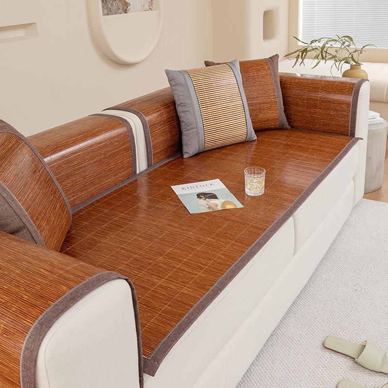 

Летний бамбуковый коврик, подушка для дивана, летний летний коврик, крутая ледяная подушка, нескользящий ледяной шелковый чехол для дивана, тканевый бамбуковый коврик 60*60cm