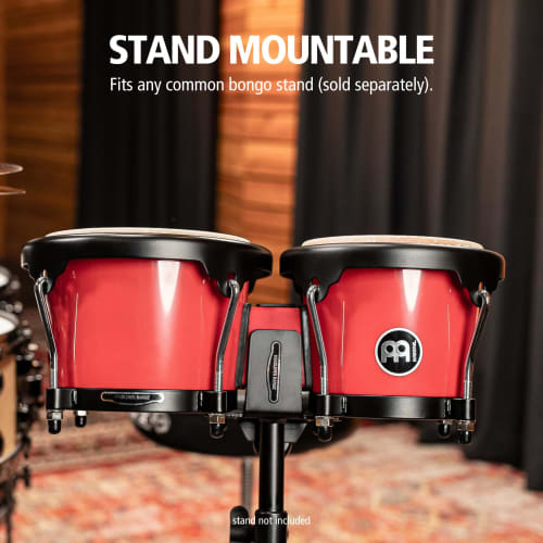 MEINL Percussion Bongo Journey Series Buffalo Head Red HB50R