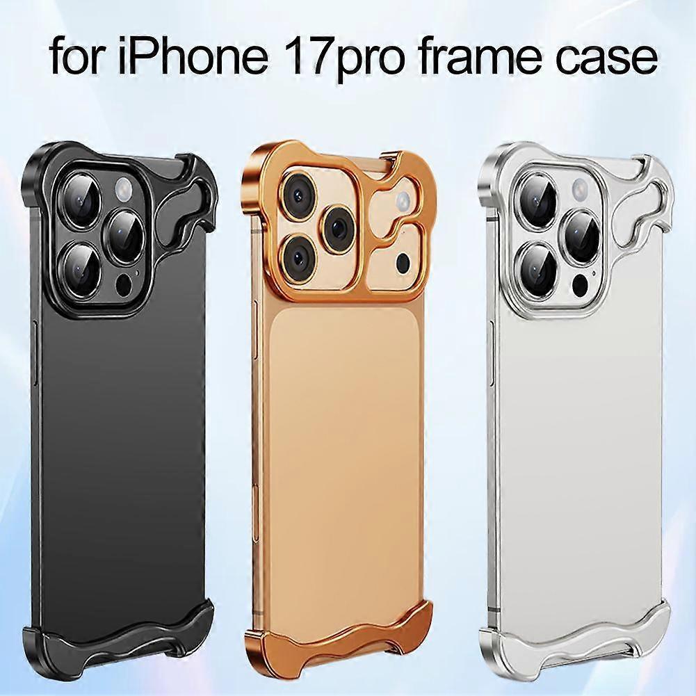 Für iPhone 17 Pro/Pro Max Rahmenhülle mit unregelmäßigem Anti-Fingerabdruck-Eckpolster