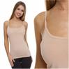 WOMEN'S TOP Fitted Plain Sleeveless T-shirt MORAJ XL Beige