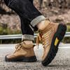 Winter Boots Lace Up Black Genuine Leather Men's Shoes Fashion Men Boots New Design Outdoor Man Casual Hiking Boots