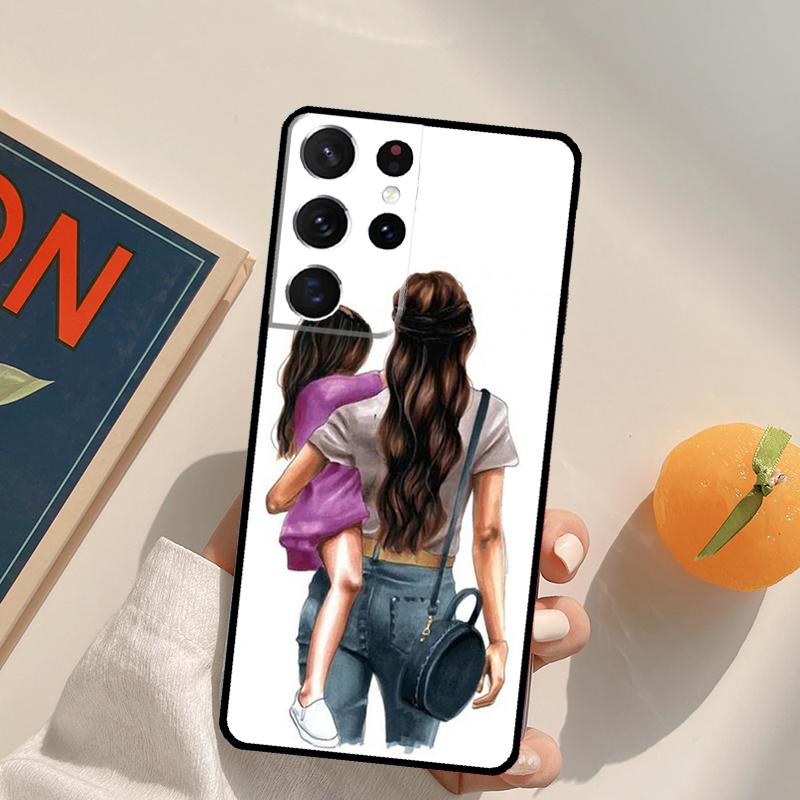 Mom and Daughter Phone Case For Samsung Galaxy S24 S25 S26 Ultra S20 S21 S22 S23 Plus S10 S25 FE Back Cover