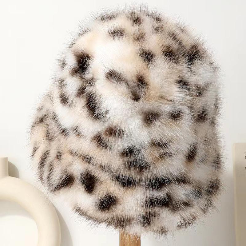 Women's Colorful Fuzzy Bucket Hat - Warm & Thick for Autumn/Winter, Lightweight Polyester Fisherman Cap with Drawstring Closure