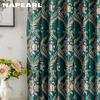 1PC European Retro Printed Curtains Luxurious Thickened Blackout Curtains for Living Room Bedroom Balcony Window Home Decor