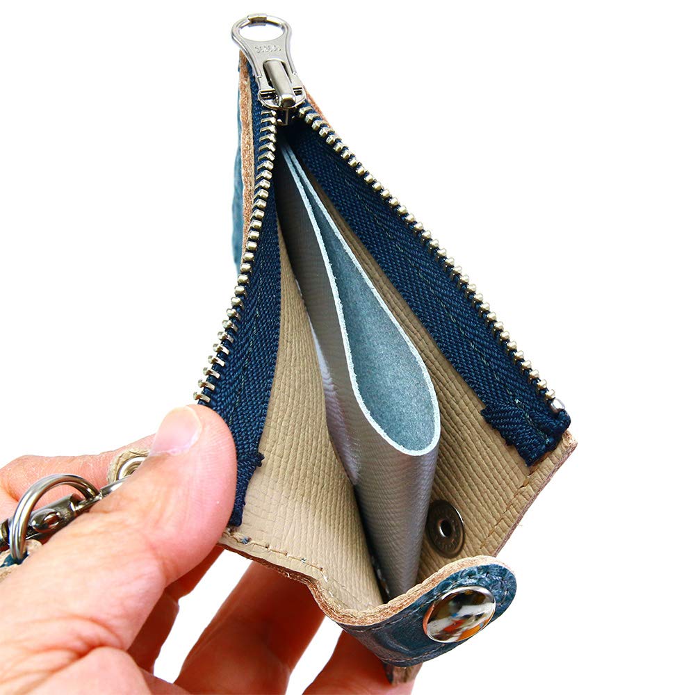 AGILITY Affa "Pass Wallet" - Pass CaseWallet In One, Mini Wallet with L-Shaped Zipper, Floral Print