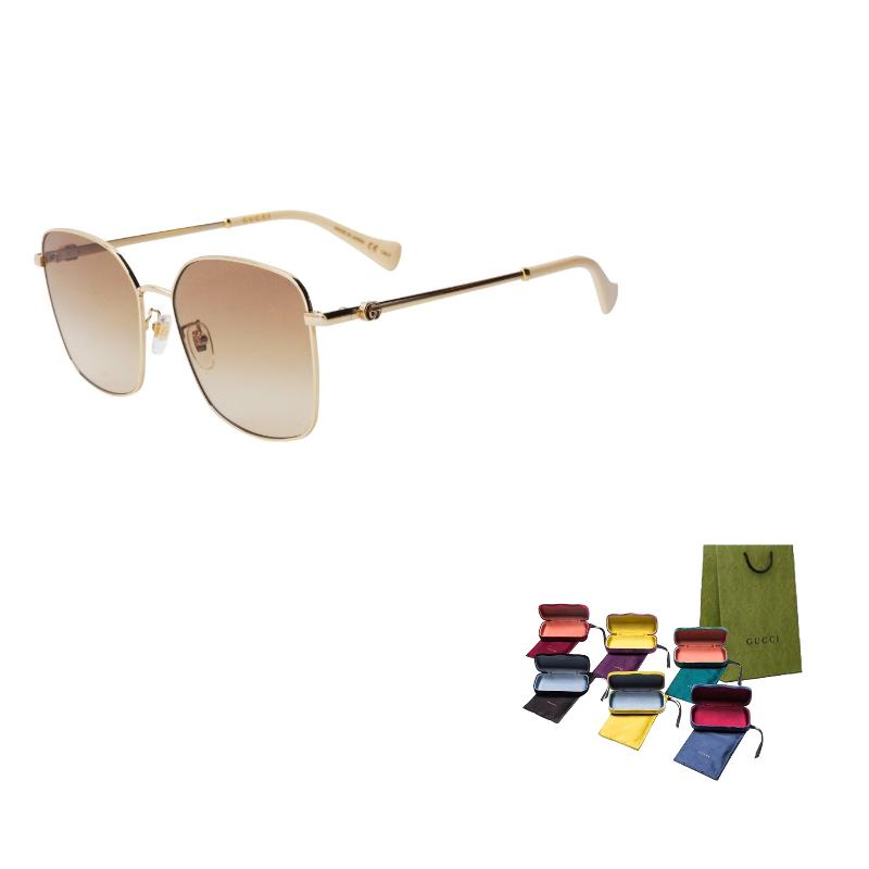 

GUCCI Metal Butterfly Frame Vintage Sunglasses Women s Champagne 58 шампанского