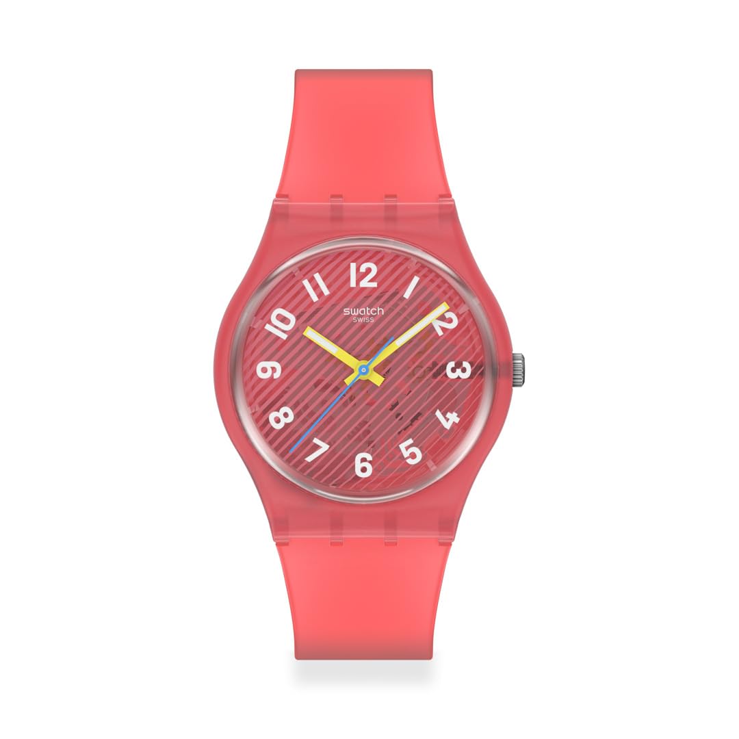 Swatch GENT BIOSOURCED WAVELENGTHS OF CORAL Pink Wristwatch, SO28P114, Unisex, розовый