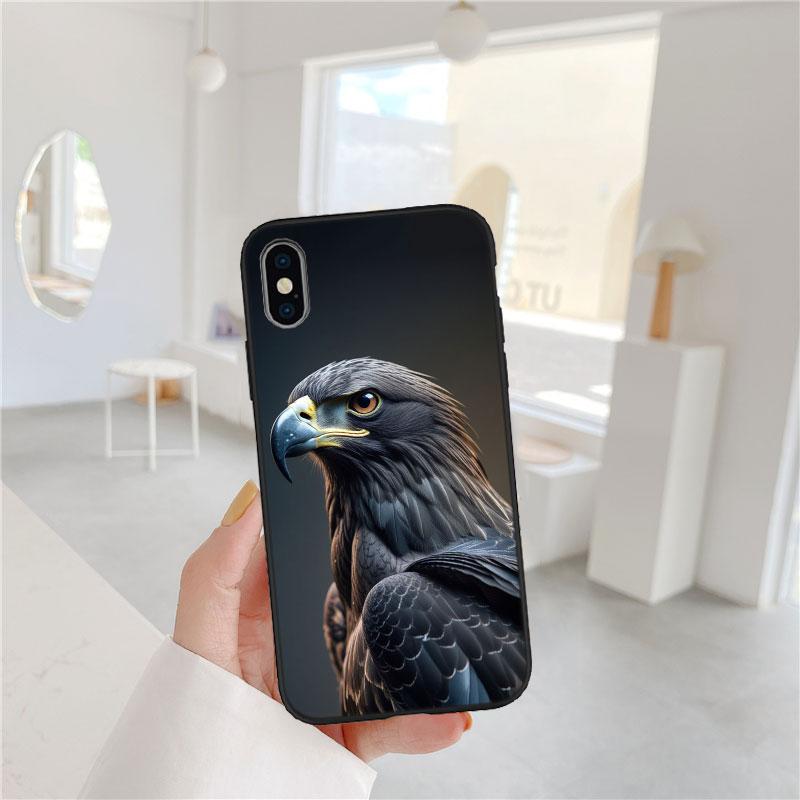 

MY15 Hawk Eagle Soft Shell Phone Case for iPhone SE X XS XR 11 16E 17 Pro Max Air 8 7 6 6s Plus iPhone17 Pro Max
