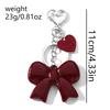 Exquisite Temperament Red Heart Bow Charms Keychain Versatile Phone Pendant  Backpack Hanging Ornament Accessories Gifts