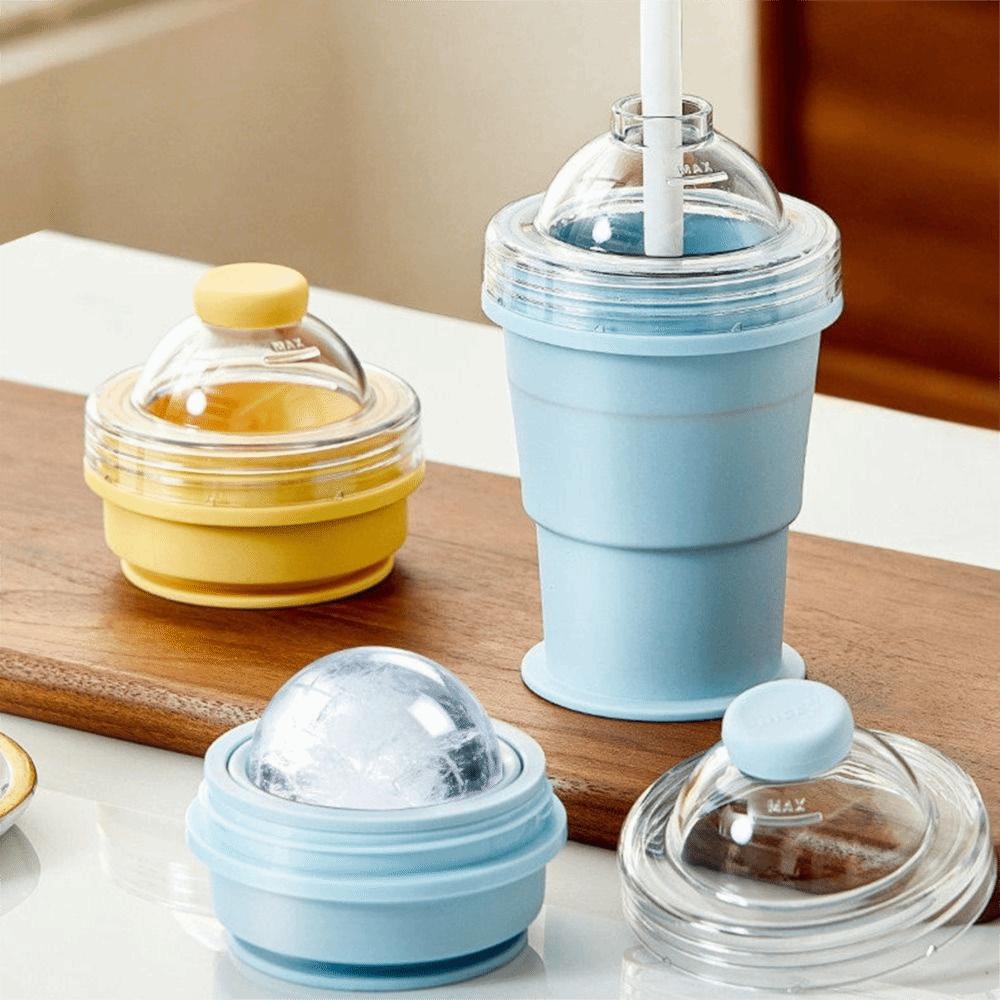 Easy To Demold Ice Cube Water Bottle Leak-Proof Silicone Collapsible Mug Office